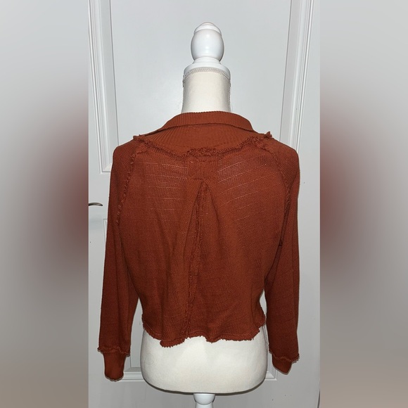 Freepeople Cropped V Neck Collar Top - Picture 3 of 5